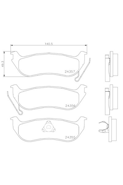 Brembo Комплект накладки за дискови спирачки Jeep Cherokee/Wrangler 2
