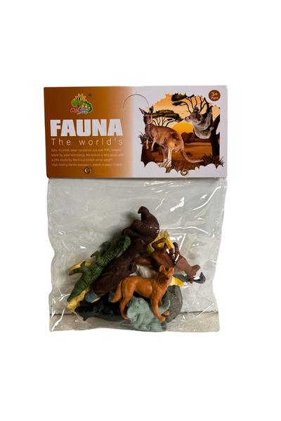 NW NessiWorld عشرة حيوانات صغيرة بريّة في عبوة بلاستيكية