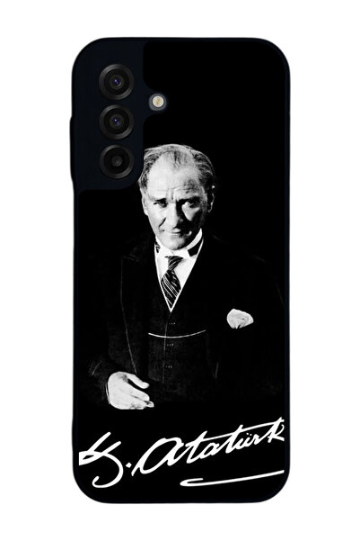 Aksel Kılıf غطاء متوافق مع هاتف سامسونج جالاكسي A17، أسود غير لامع، سيليكون ن...