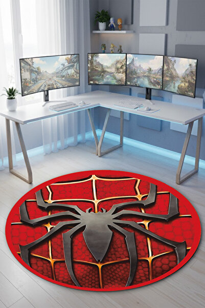 Reyhani ÖRÜMCEK ADAM-X Desenli Kaymaz Taban Makinede Yıkanabilir Gaming Oyunc...