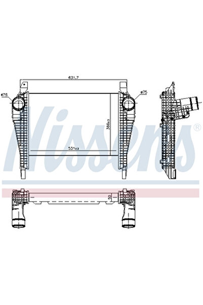 Nissens Intercooler Compresor Iveco Eurocargo 1-3/Eurocargo 4/Eurocargo 5