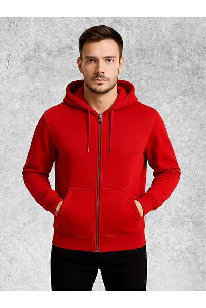 MOLICO Basic Unisex Hooded Kangaroo Pocket 2-Thread Seasonal Unprinted Sweatshirt