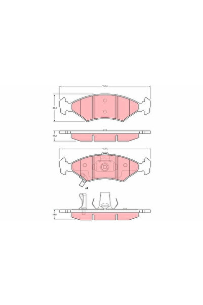 TRW Set Placute Frana Frana Disc Kia Sephia Limuzina/Shuma 1/Shuma Limuzina
