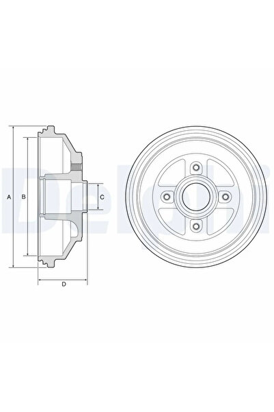 DELPHİ Спирачен барабан Opel Agila Suzuki Splash/Swift 3