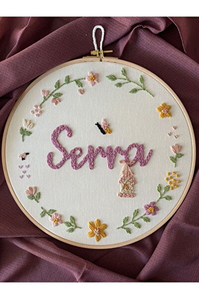 punch passion Bebek kapı süsü, hastane kapı süsü, 30 cm, punch nakışlı, isiml...