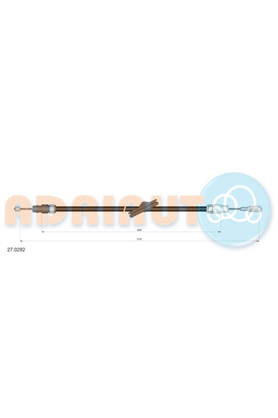 Adriauto Жило за предна ръчна спирачка Mercedes-Benz C-Class/CLK