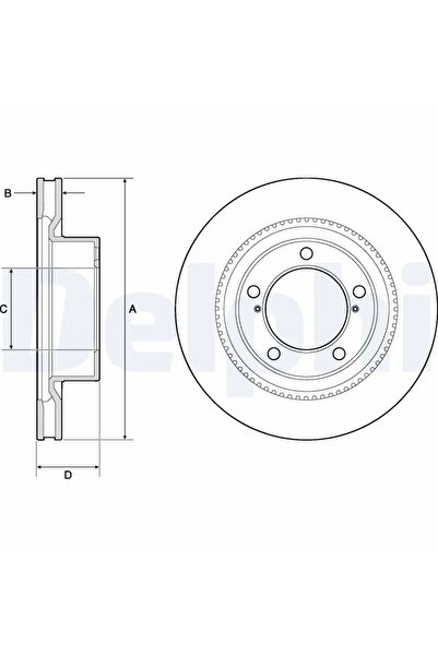 DELPHİ Disc Frana Lexus Lx Toyota Land Cruiser 200/Sequoia/Tundra Pick-Up