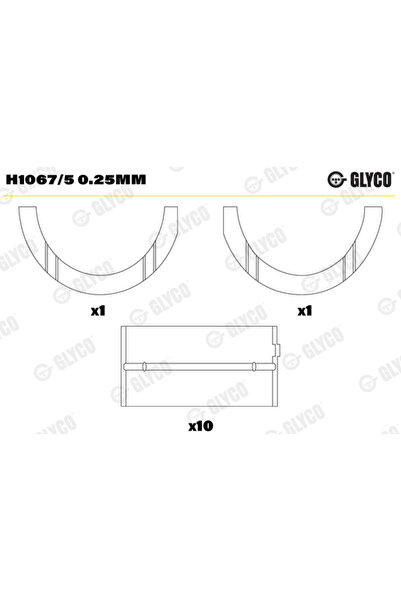 GLYCO Cuzineti Arbore Cotit Autobianchi Y10 Fiat Albea/Cinquecento/Palio