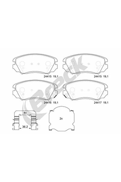BRECK Set Placute Frana Frana Disc Chevrolet Malibu Opel Insignia A 2008-2017