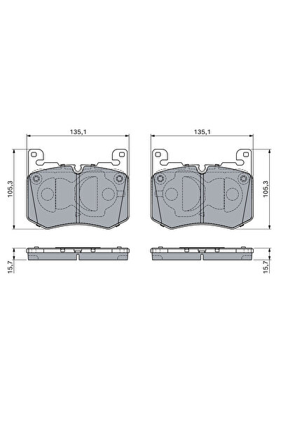 Bosch Set Placute Frana Frana Disc Jaguar F-Pace Land Rover Range Rover Velar