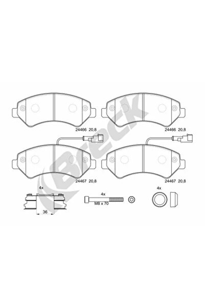 BRECK Set Placute Frana Frana Disc Citroen Jumper 2 Caroserie/Jumper 2 Platou...