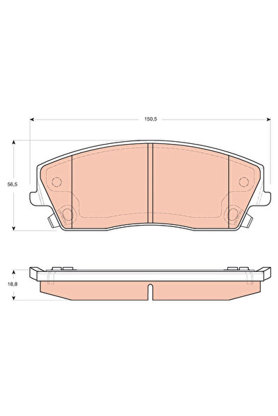 TRW Set Placute Frana Frana Disc Chrysler 300C Dodge Challenger Cupe/Charger/...