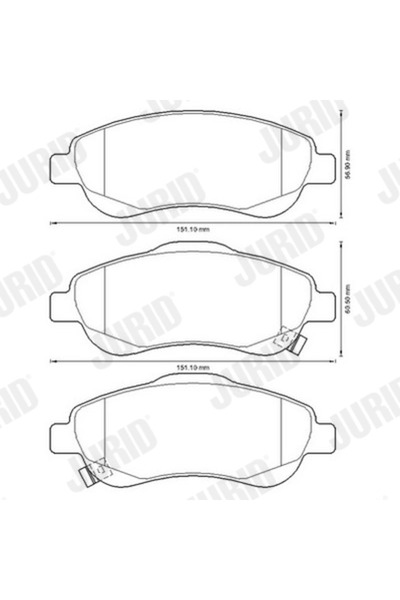 Jurid Set Placute Frana Frana Disc Honda Cr-5 3/Cr-5 4