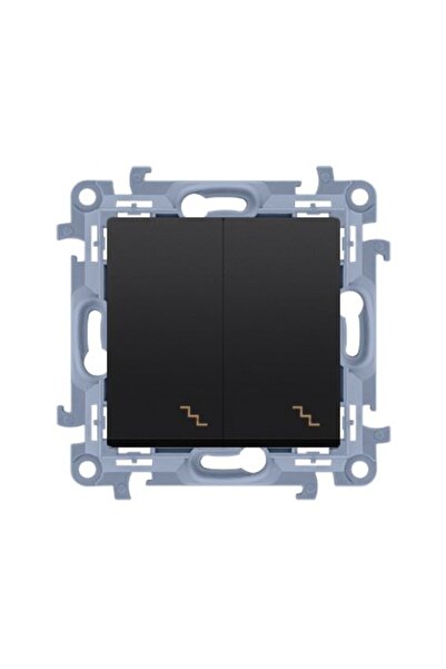 Other Întrerupător pentru scară, modul dublu, 10AX 250V, borne cu șurub, negr...