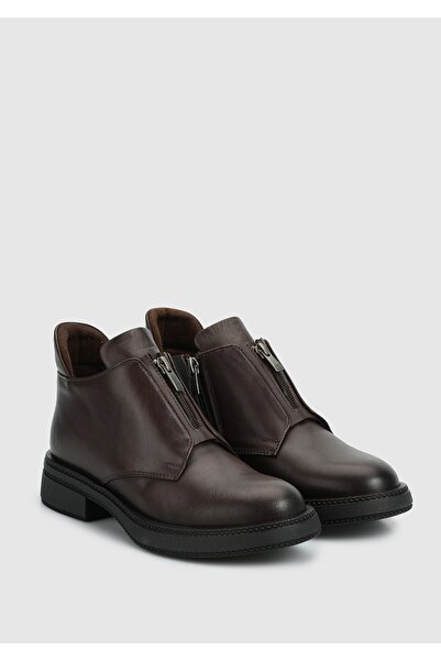 Provoq Καφέ Δερμάτινες Γυναικείες Μπότες