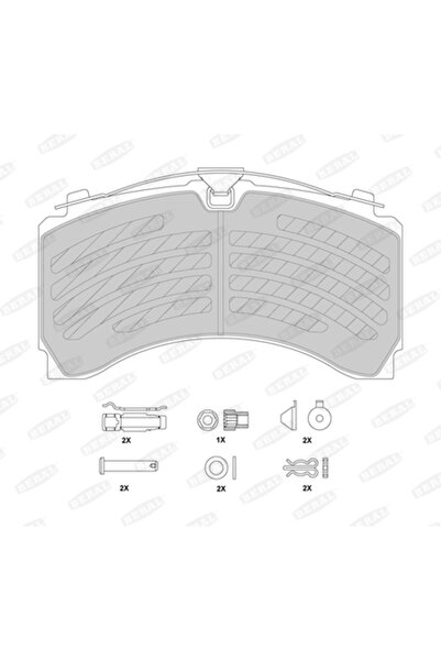 BERAL Set Placute Frana Frana Disc Mercedes-Benz Actros MP2 / MP3/Actros MP4 ...