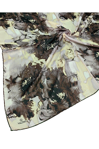 mim eşarp Eșarfă din șifon cu model floral Valino – 90x90 cm