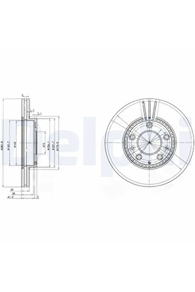 DELPHİ Спирачен диск за Mazda 6