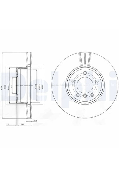 DELPHİ Disc Frana Bmw 5/6 Bmw (Brilliance) 5 Series