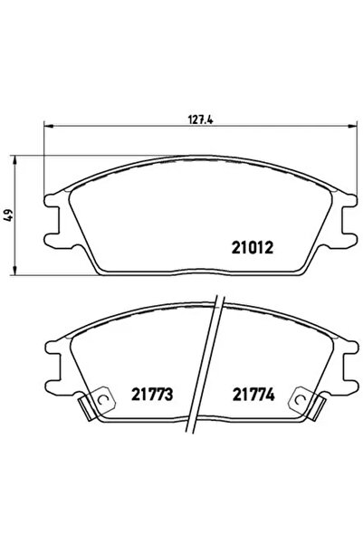 Brembo Set Placute Frana Frana Disc Hyundai Accent 1/Accent 2/Accent Limuzina