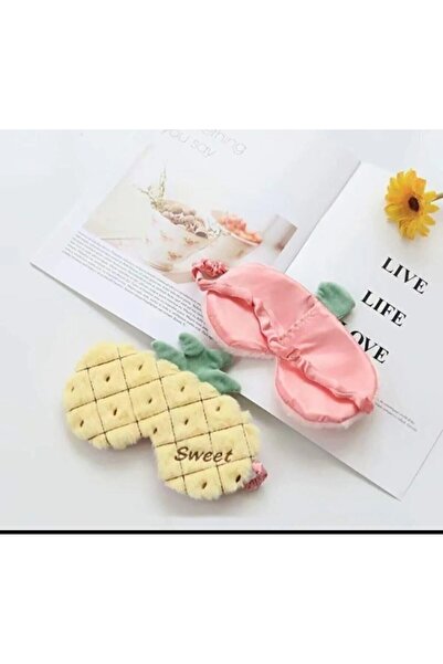 Meyra Accessories قناع النوم بنمط الأناناس العصري، غطاء عين للنوم بنمط الأناناس