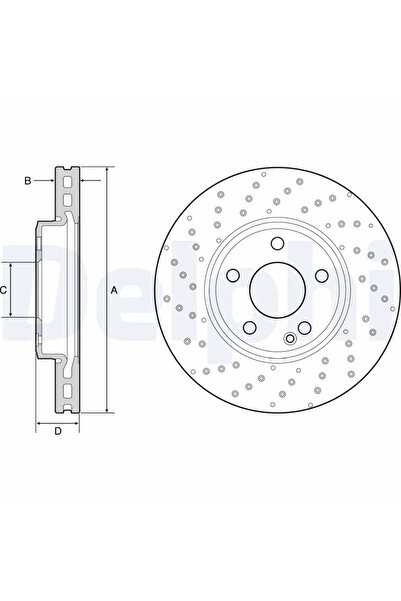DELPHİ Disc frană Mercedes-Benz Clasa A/Clasa B Sports Tourer/Cla Shooting Brake