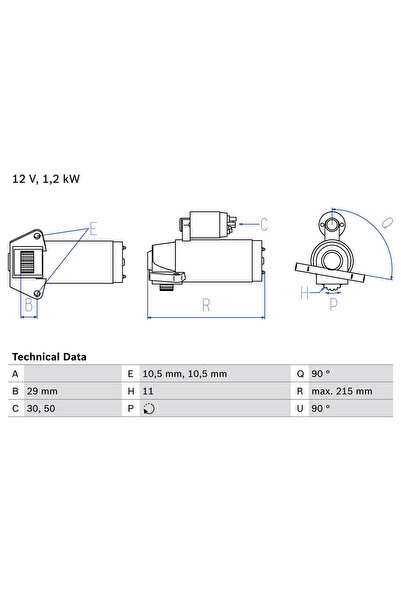 Bosch Starter Ford C-Max/Focus 2/Galaxy 2 Ford Australia Focus