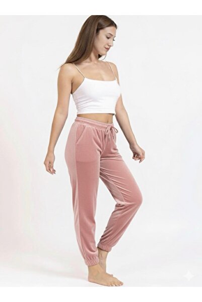 Mihra Women's Soft Pocketed French Velvet Single Bottom Pajamas