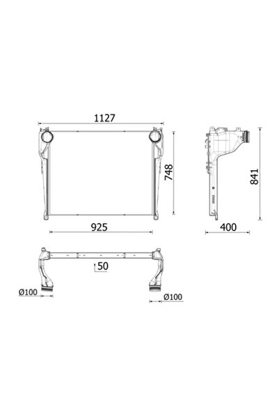 MAHLE Intercooler Compresor Mercedes-Benz Actros MP4 / MP5