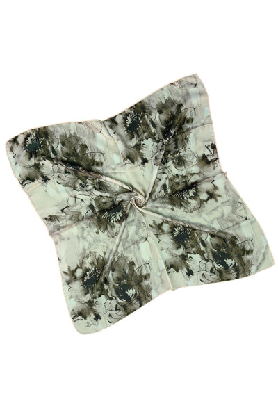 mim eşarp Φουλάρι από σιφόν με σχέδιο λουλουδιών Valino – 90x90 cm