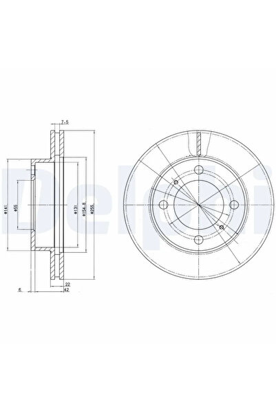 DELPHİ Спирачен диск Toyota Corolla
