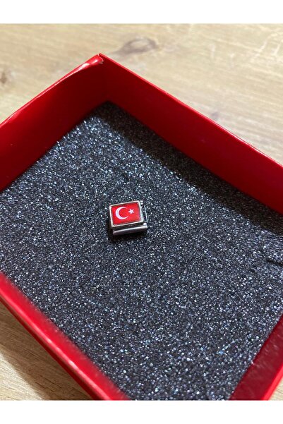 C&On Design BAYRAK Atatürk Temalı Charm – & Atatürk Silüeti – İtalyan Charm B...