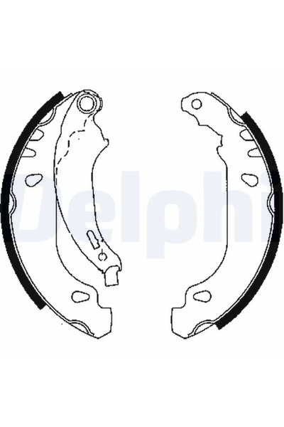 DELPHİ Комплект спирачни челюсти Peugeot 206