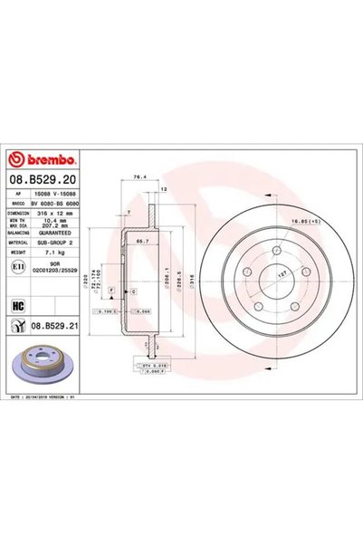 Brembo Disc Frana Jeep Wrangler 3/Wrangler 4