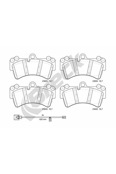 BRECK Set Placute Frana Frana Disc Audi Q7 Porsche Cayenne