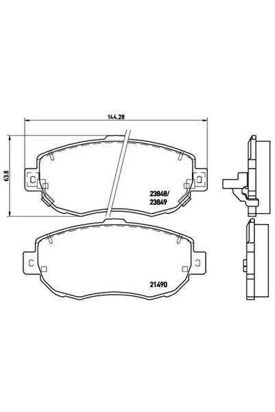 Brembo Set Placute Frana Frana Disc Lexus Gs/Is 1/Is Sportcross Toyota Altezz...