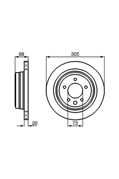Bosch Disc Frana Daimler Daimler Xj Jaguar Xj/Xk 2/Xk 8