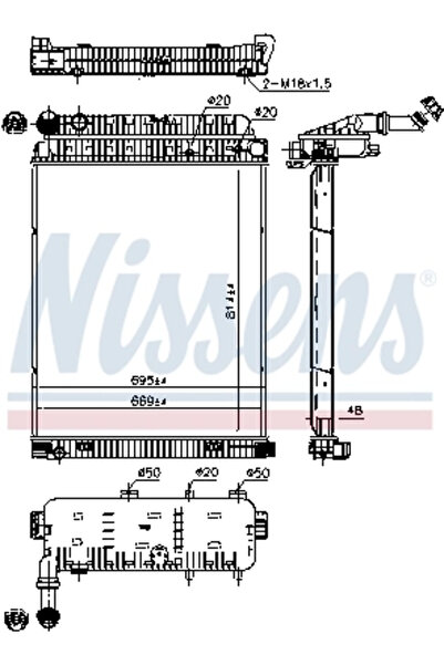 Nissens Radiator Racire Motor Mercedes-Benz Atego/Axor