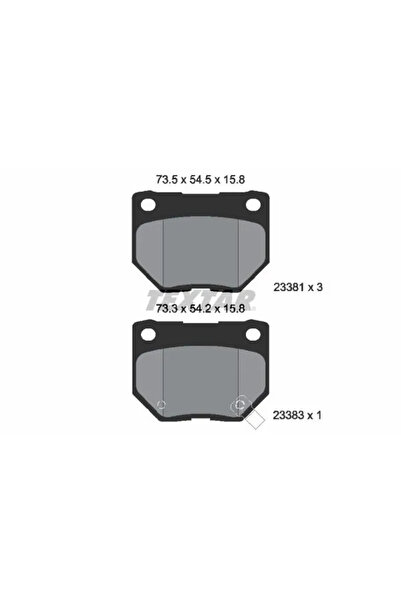TEXTAR Комплект спирачни накладки за дискови спирачки Subaru Impreza