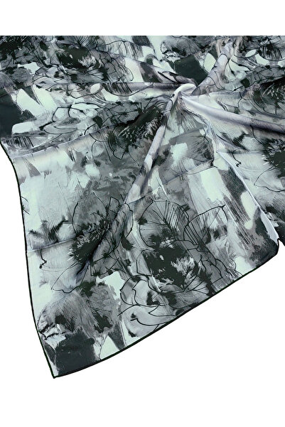 mim eşarp Φουλάρι από σιφόν με σχέδιο λουλουδιών Valino – 90x90 cm