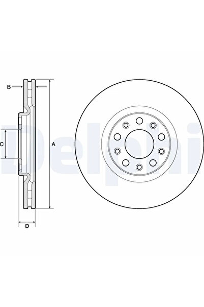 DELPHİ Дискова спирачка Alfa Romeo Tonale Fiat 500X