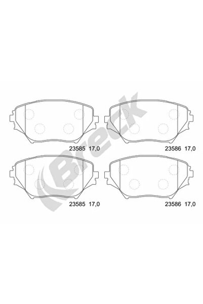 BRECK Комплект спирачни накладки за дискови спирачки Toyota Rav 4 2