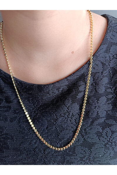 RP COMPANY Gold, Steel Crushed Flakes Chain Necklace, 60 cm