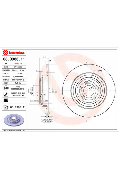 Brembo Set Discuri Frana Mercedes-Benz Gle 2018-2023