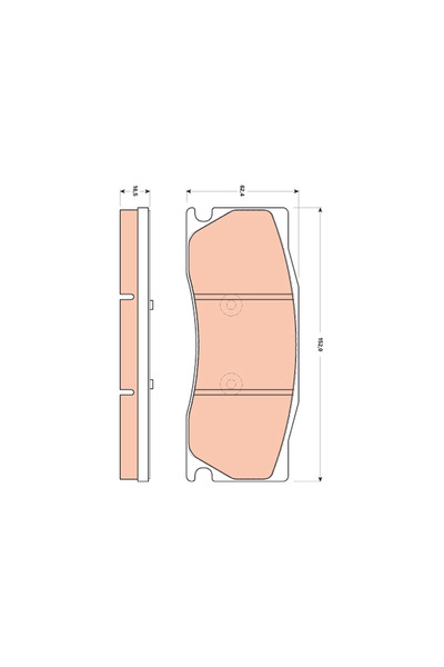 TRW Brake Pad Set Disc Brake Jaguar Xk 2/Xk 8 2002-2014