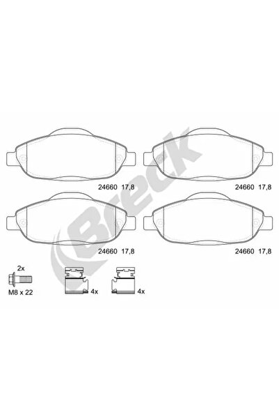 BRECK Set Placute Frana Frana Disc Peugeot 3008 1 Microbus/3008 Van/308 1
