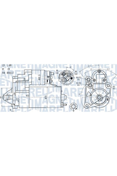 MAGNETI MARELLI Starter Opel Arena Renault Clio 1/Clio 2/Espace 3