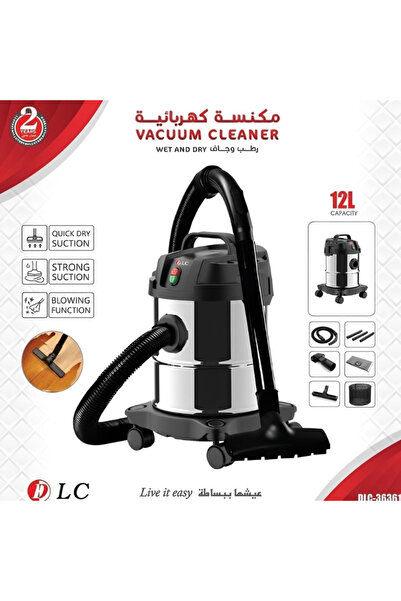 D LC 12L VACUUM CLEANER WET & DRY (DLC-36361)