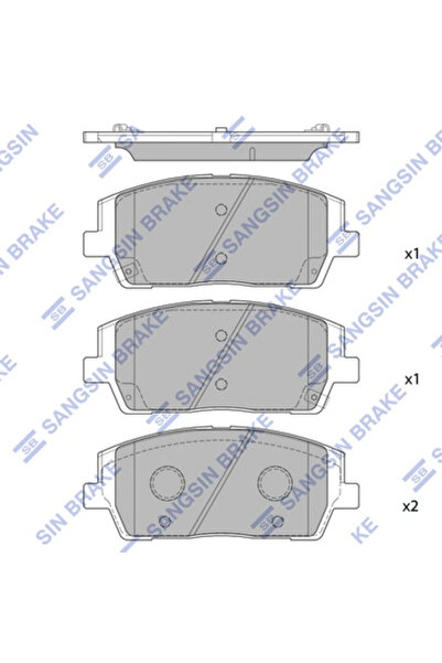Hİ-Q Комплект накладки за дискови спирачки Hyundai Santa Fe 4 Kia ​​Sorento 3