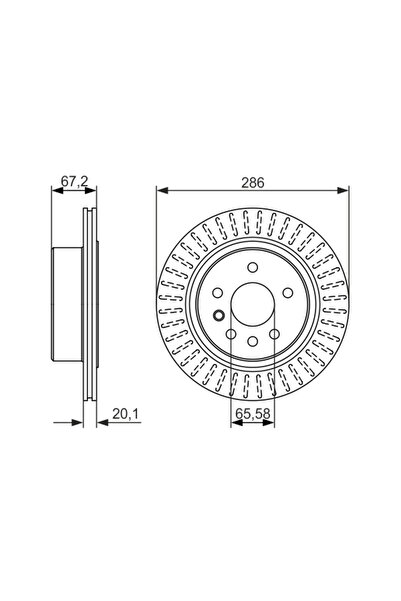 Bosch Disc Frana Opel Omega B Vauxhall Omega